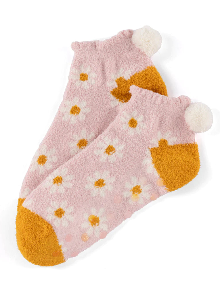 Daisy Home Socks - Blush
