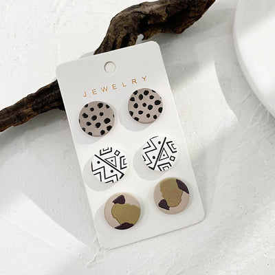 Polymer Clay Earring Set Studs