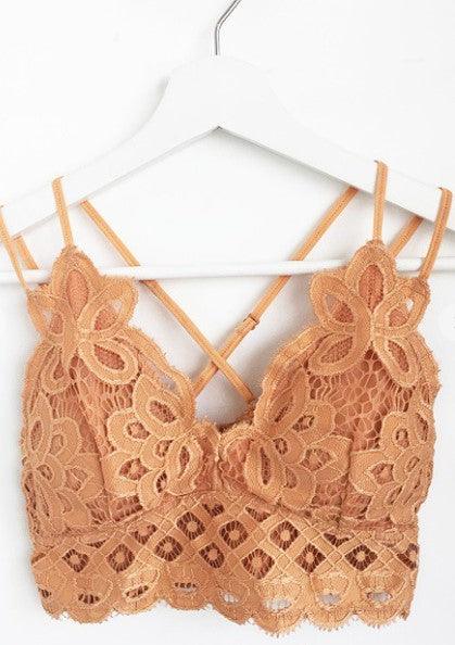 Crochet & Lace Bralette - Sandstone - Ulla-La Boutique