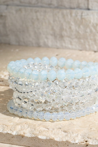 Glass Bead 9 Set Bracelet/ 18 Colors