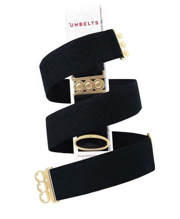 Unbelts Jet Black (gold) Belt