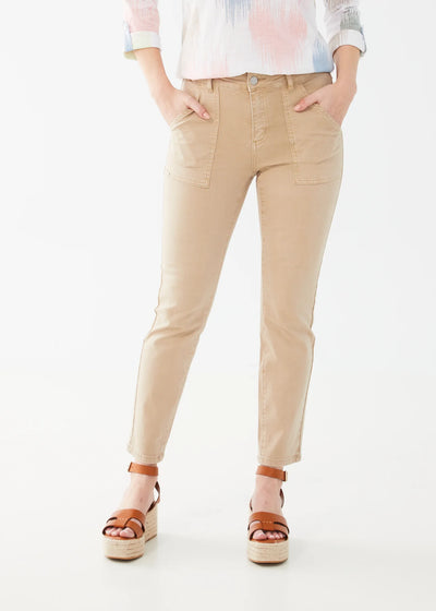 Olivia Pencil Ankle Jeans - Sand Dollar