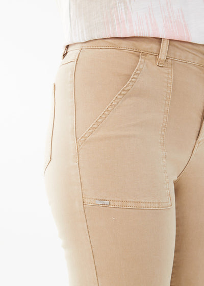 Olivia Pencil Ankle Jeans - Sand Dollar