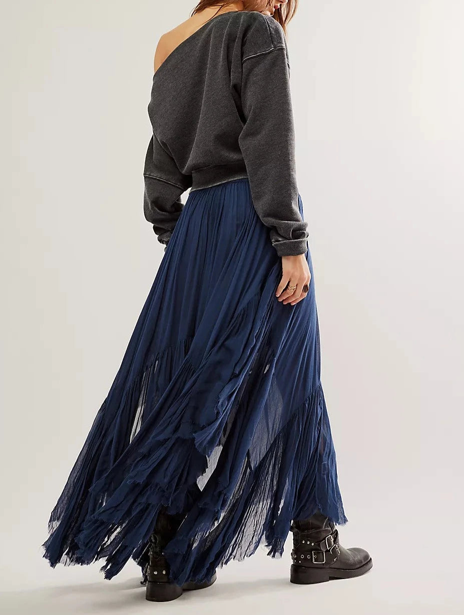 Clover Skirt - Dried Indigo