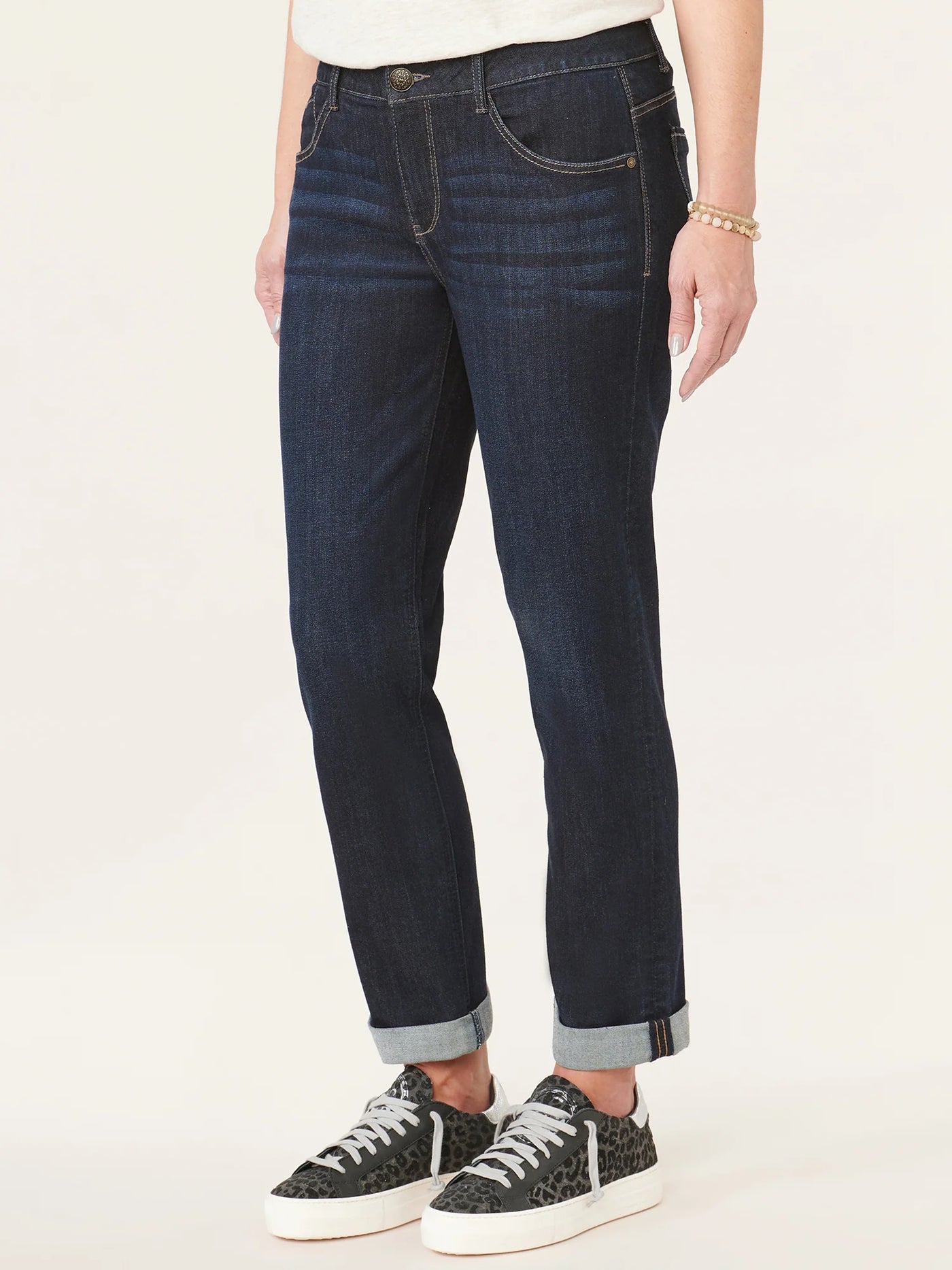 "Ab"solution® Mid Rise Indigo Girlfriend Jeans