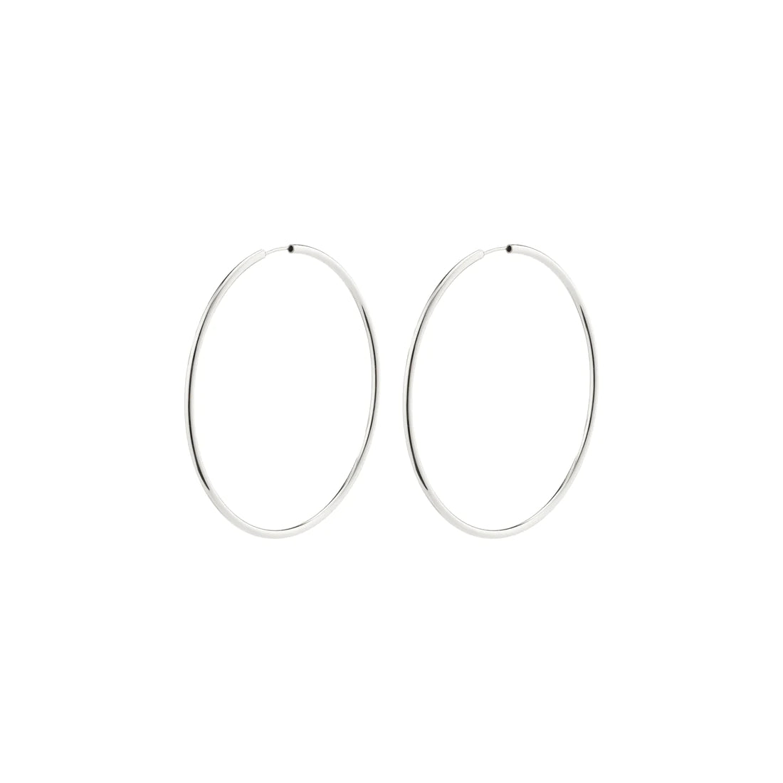 April Large Hoop Earrings - Silver
