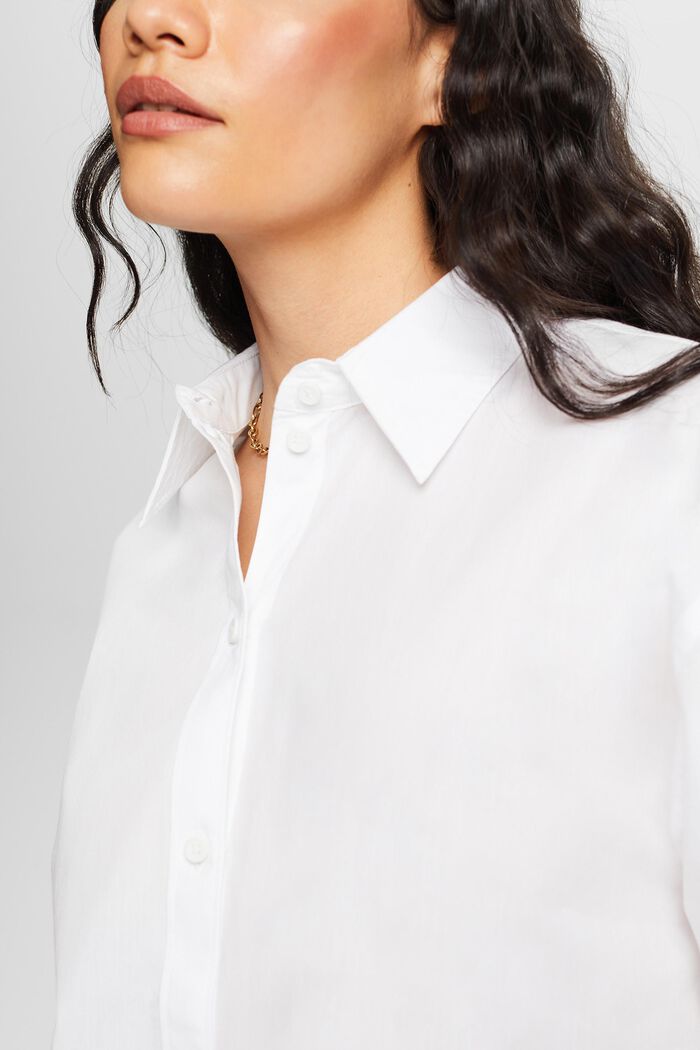 Poplin Shirt Blouse - White