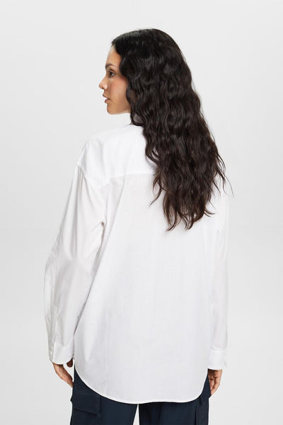 Poplin Shirt Blouse - White