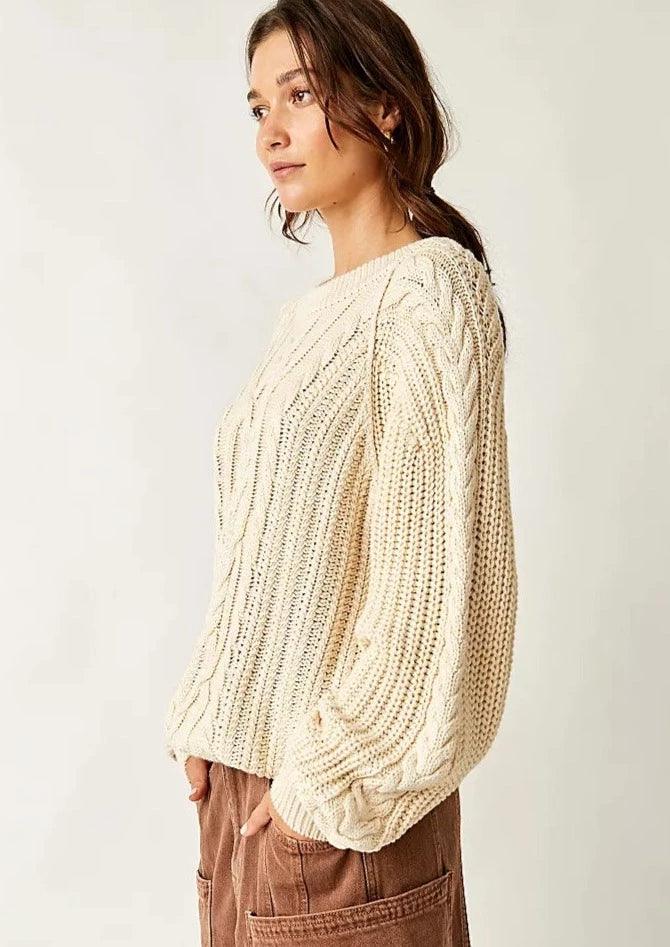 Frankie Cable Sweater - Ivory