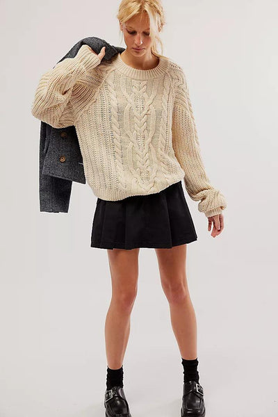 Frankie Cable Sweater - Ivory