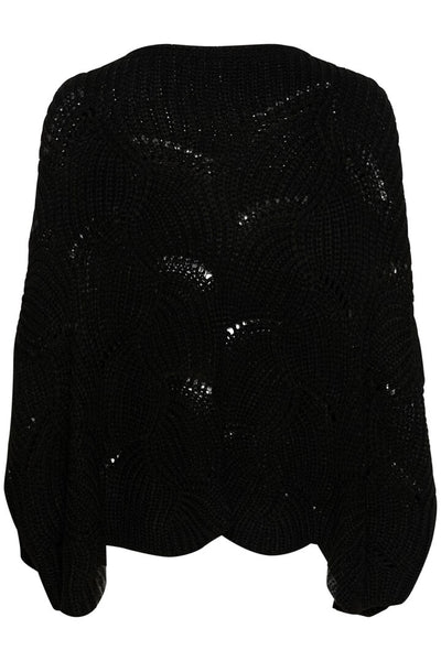 Maryjane Knit Poncho - Black O/S