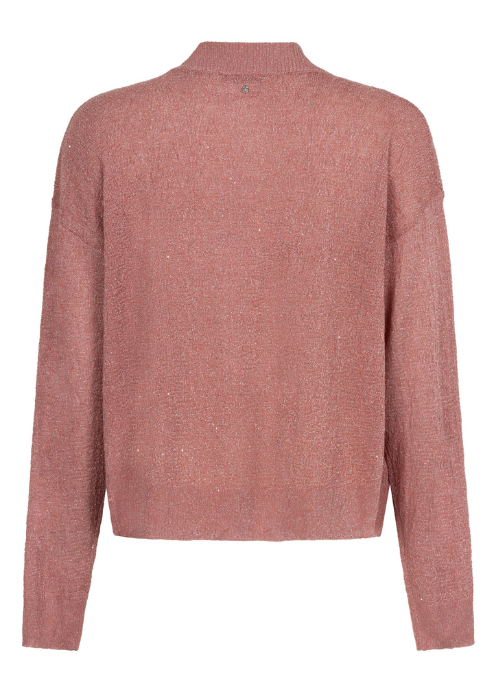 Brown textured sweater on a white background