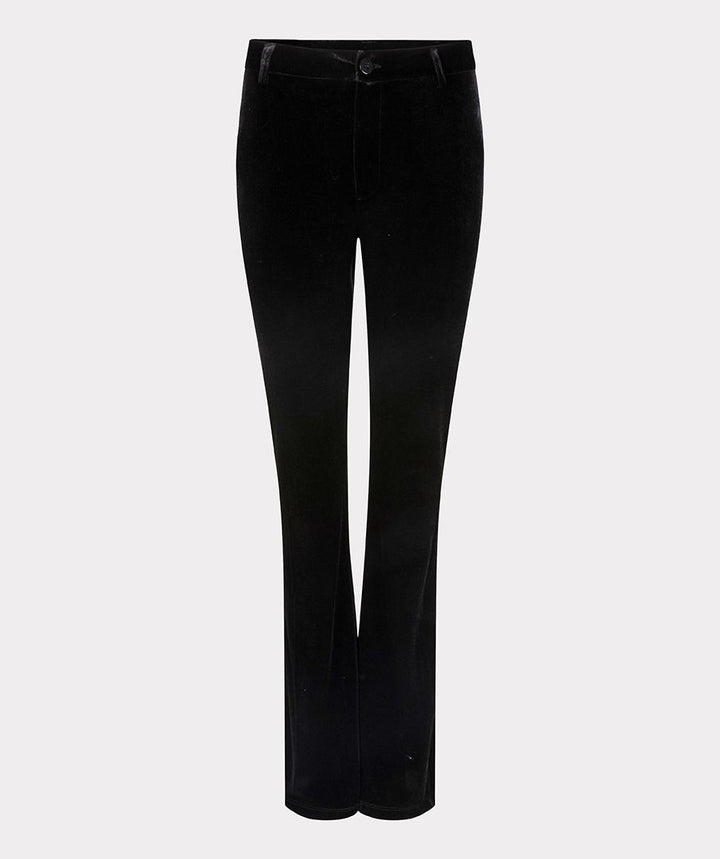 Flare Velour Pants - Black