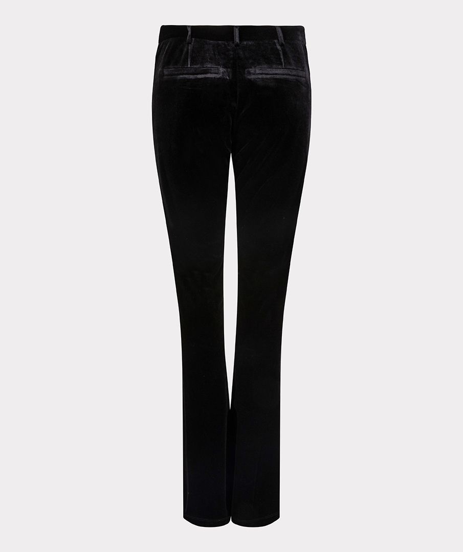 Flare Velour Pants - Black