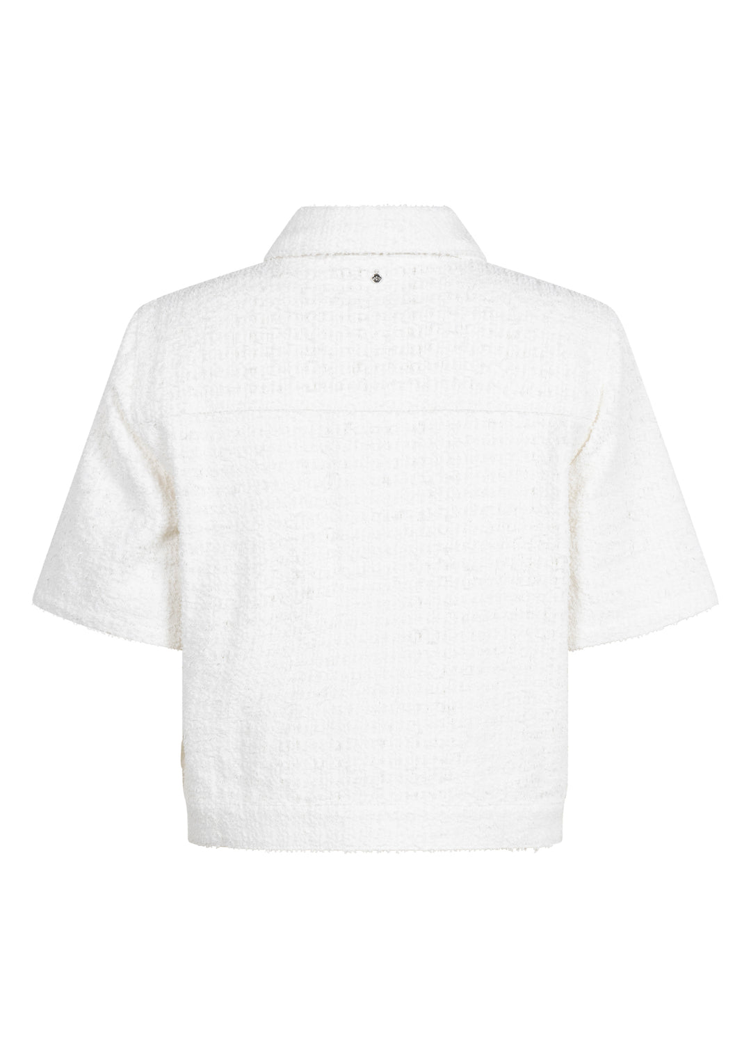 White short-sleeve shirt on a white background