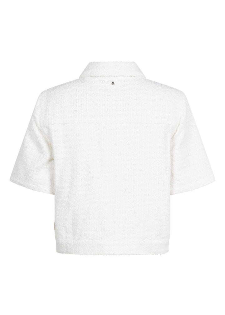 White short-sleeve shirt on a white background