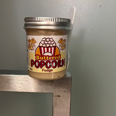 Buttered Popcorn Fudge in a Jar