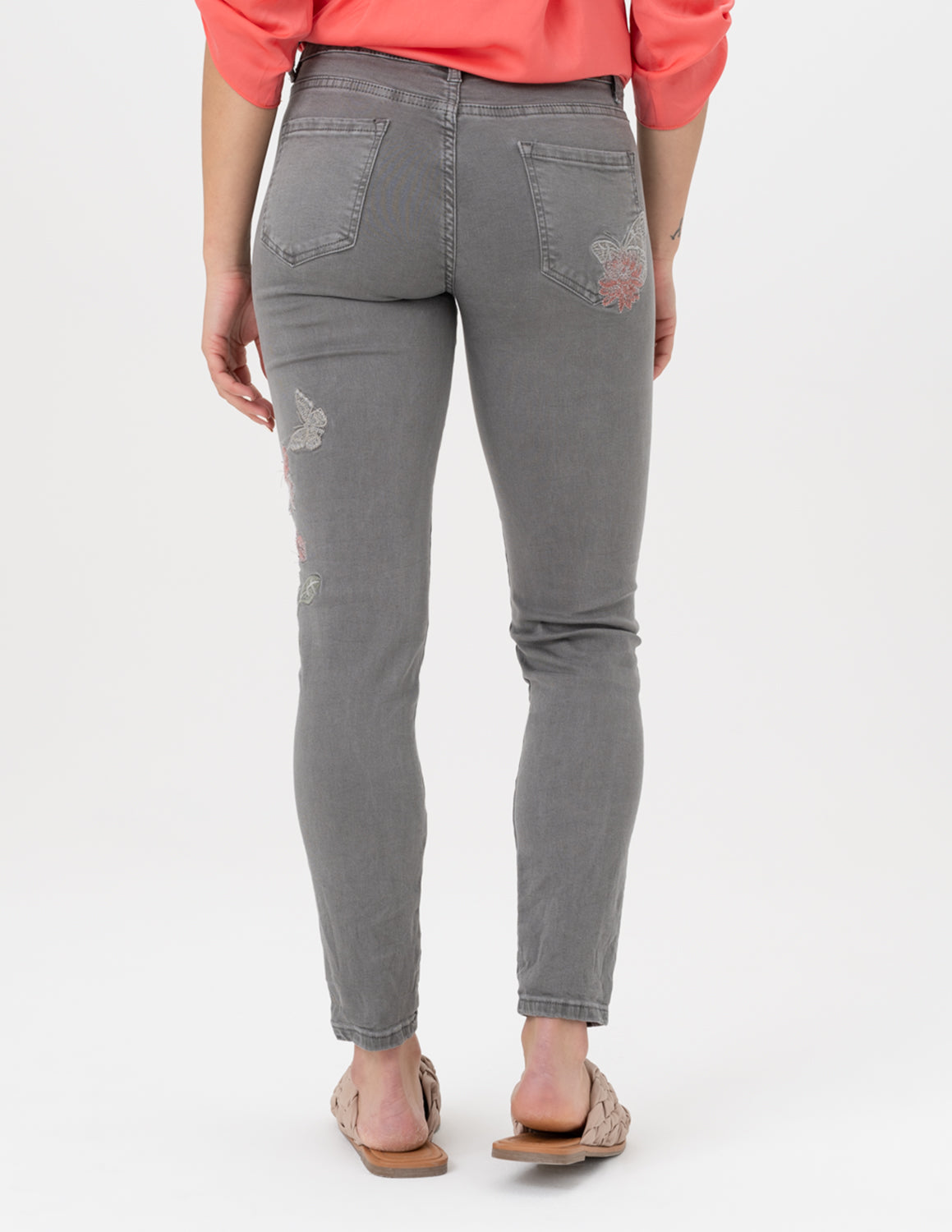 Embroidered Woven Pants // Charcoal
