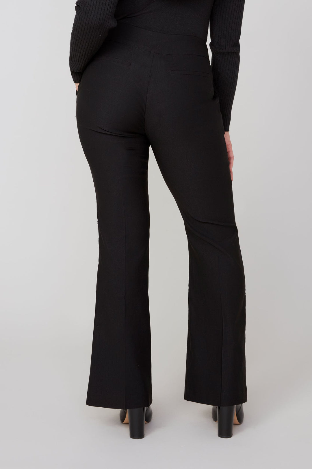 Pull On Dress Pants with Wide Waist Band