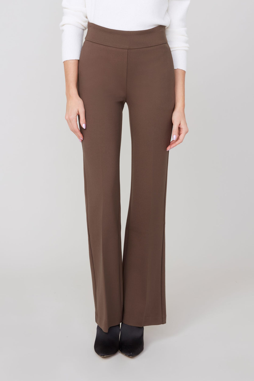 Pull On Dress Pants with Wide Waist Band