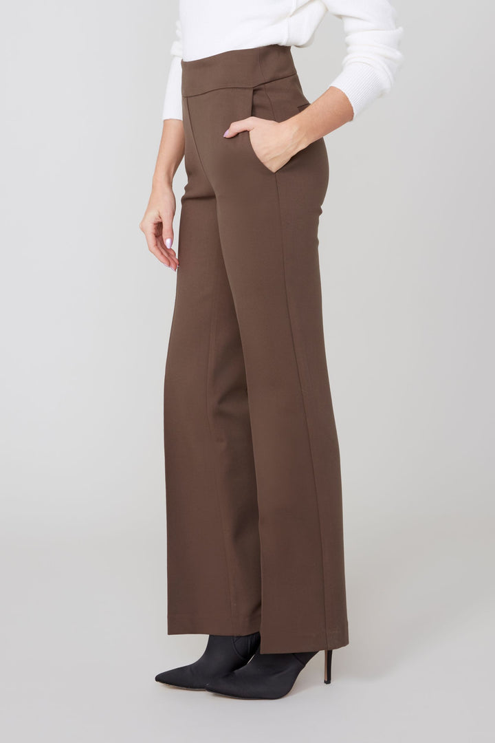 Pull On Dress Pants with Wide Waist Band