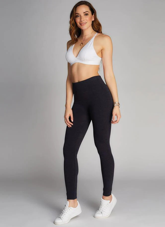 Bamboo Fleece Lined Leggings O/S-Black