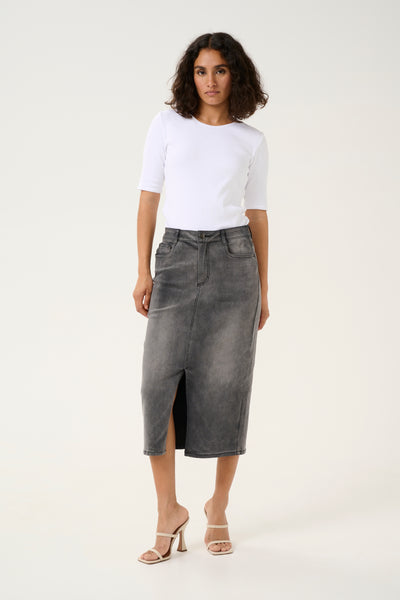 Nicole Denim Skirt - Medium Grey Denim