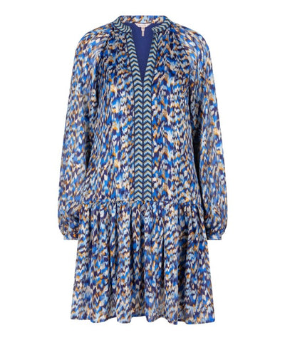 Mystery Estates Tapes Dress - Blue Multi