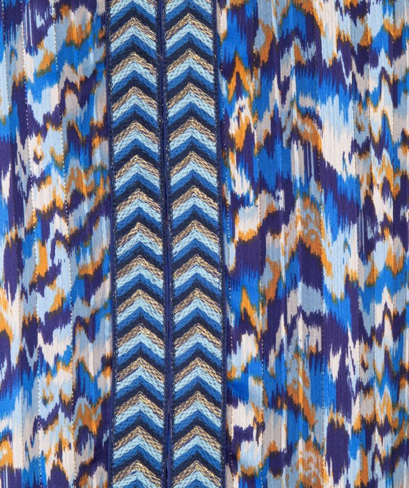 Mystery Estates Tapes Dress - Blue Multi