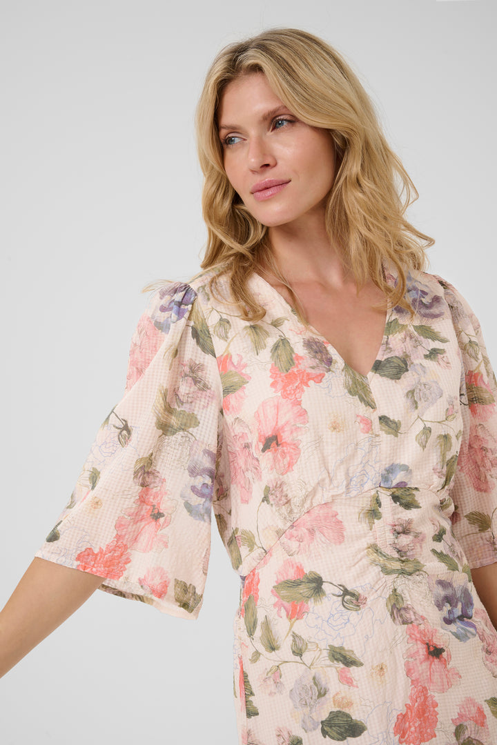 Hailey Long Dress - Flower Print