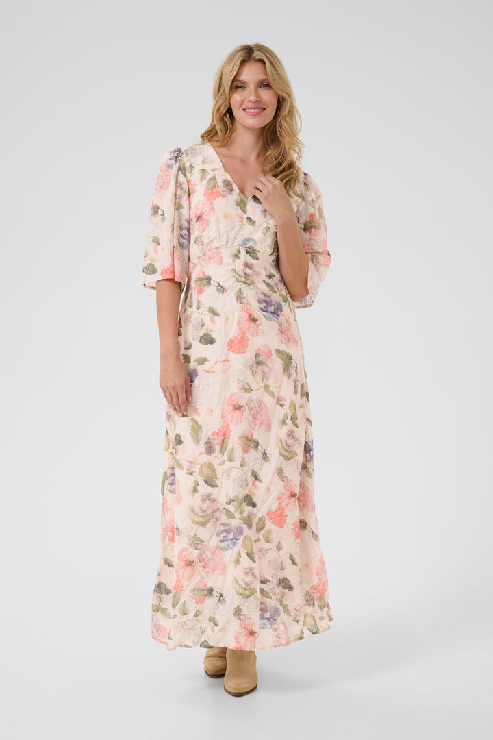 Hailey Long Dress - Flower Print