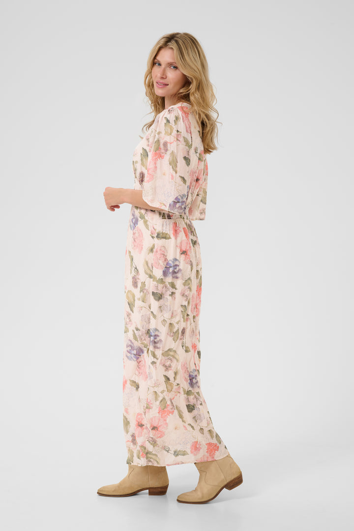Hailey Long Dress - Flower Print