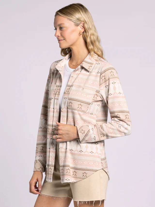 Lewis Shirt - Rose Aztec