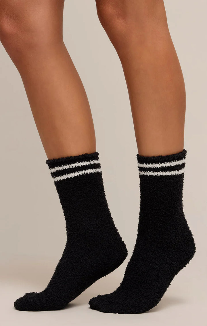 2 Pack Plush Heart Socks - Vanilla Ice O/S