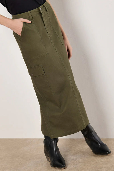 Jenny Cargo Midaxi Skirt - Khaki