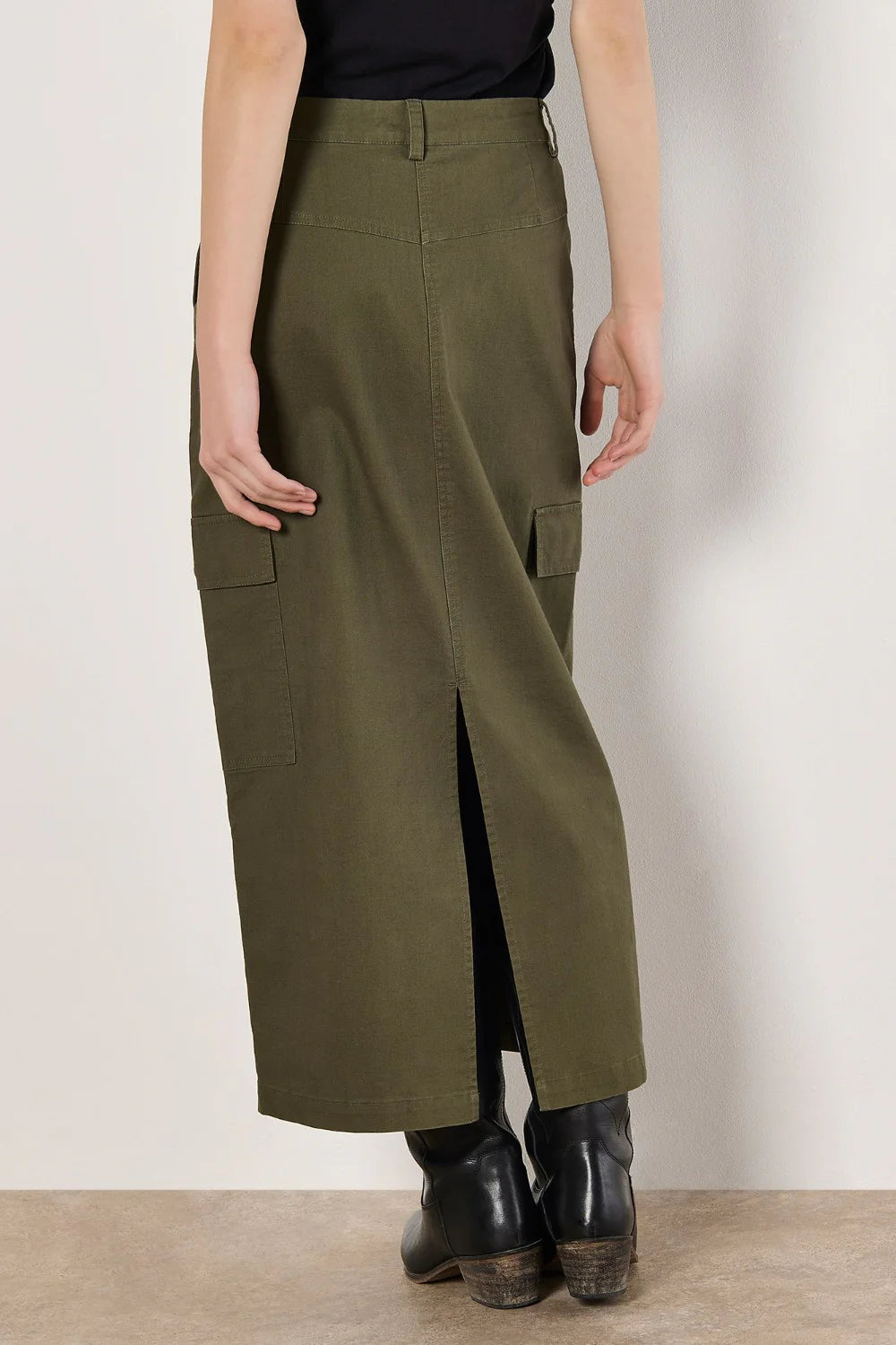 Jenny Cargo Midaxi Skirt - Khaki