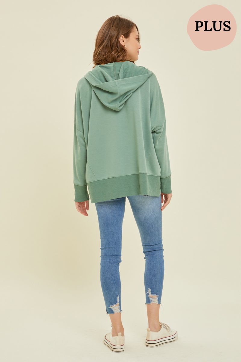 Oversized French Terry Hooded Pullover