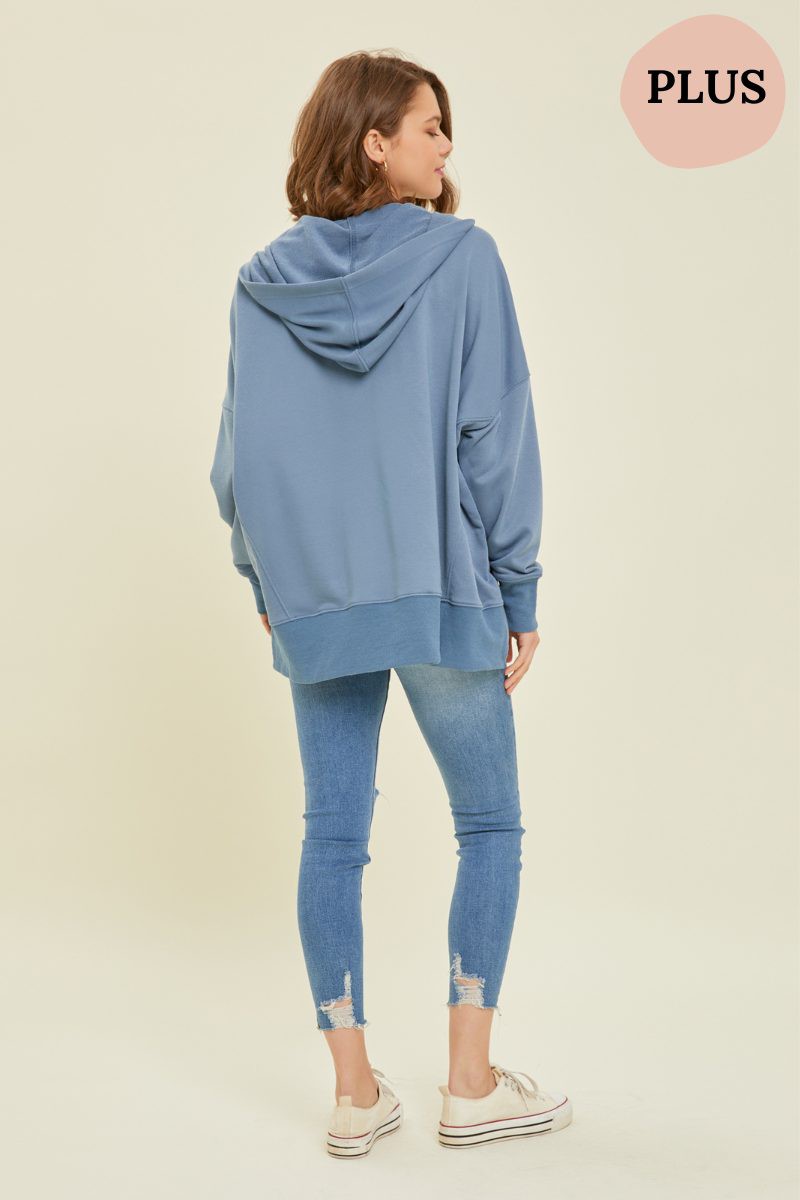 Oversized French Terry Hooded Pullover
