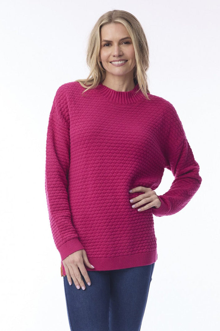 Organic Cotton Waffle Knit Sweater