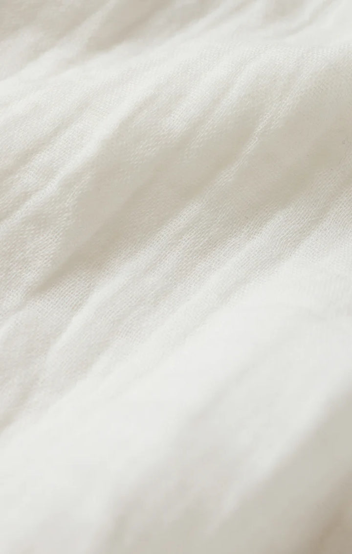 Close-up of white fabric texture