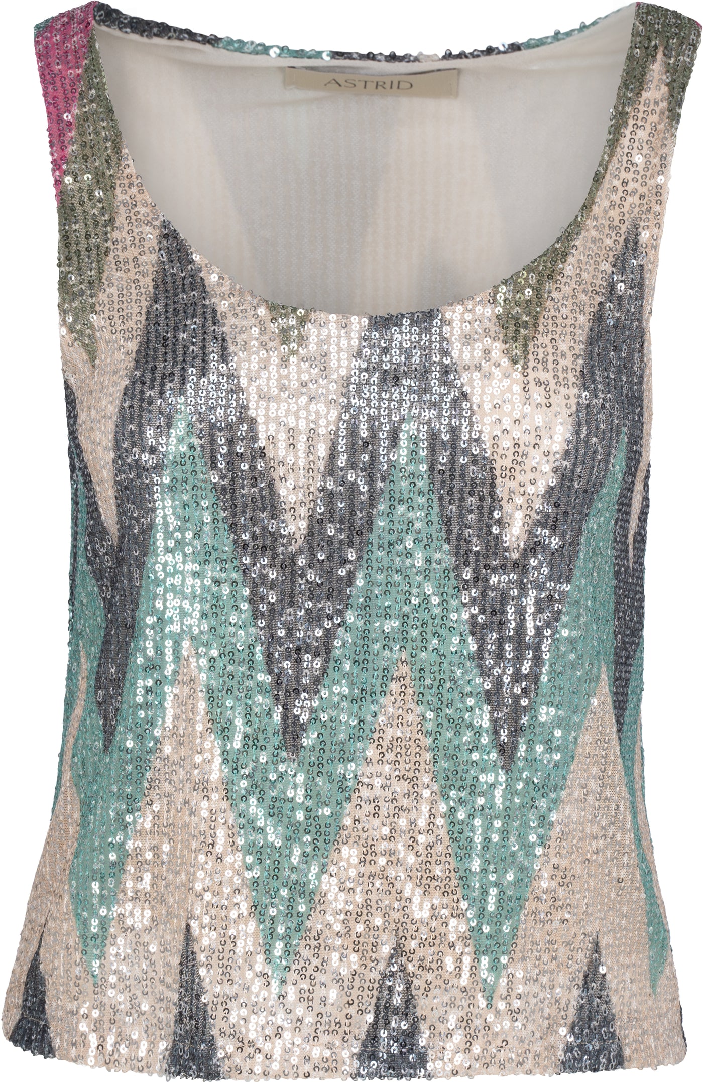 Multi Sequin Chevron Tank