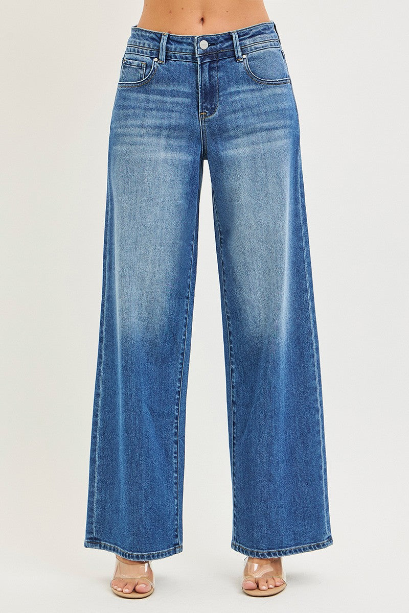 Blue jeans on a white background