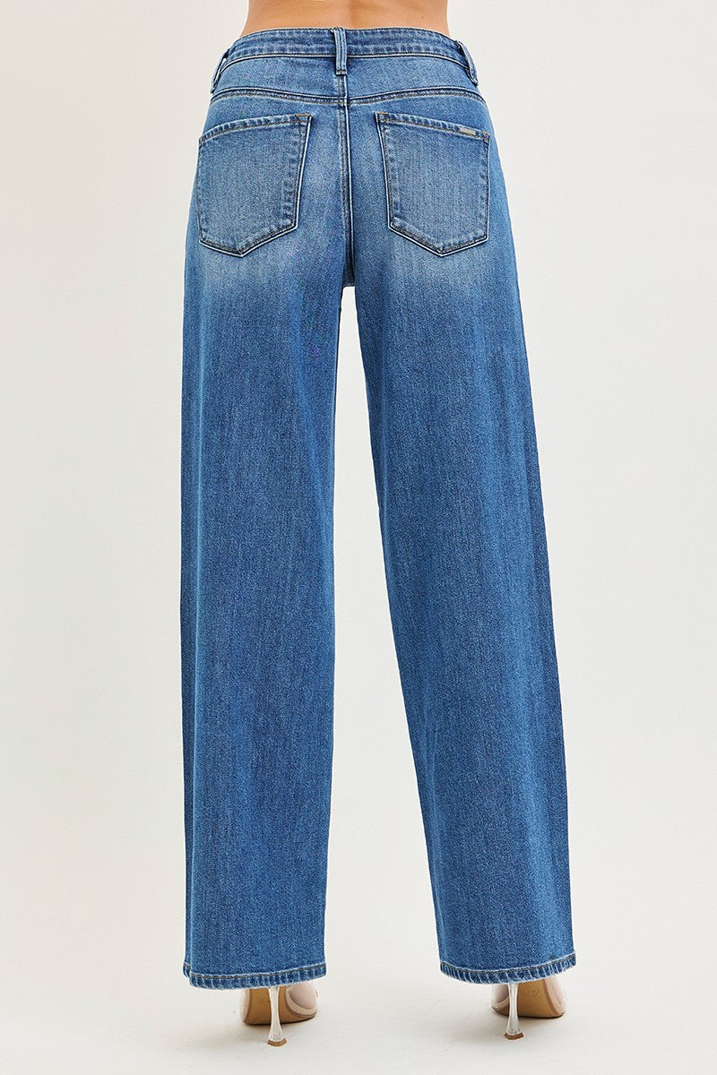 Blue jeans on a white background