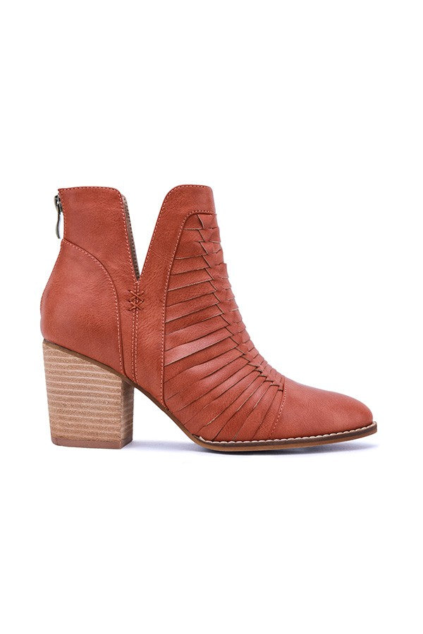 Alina High Top Side Cutout Ankle Booties