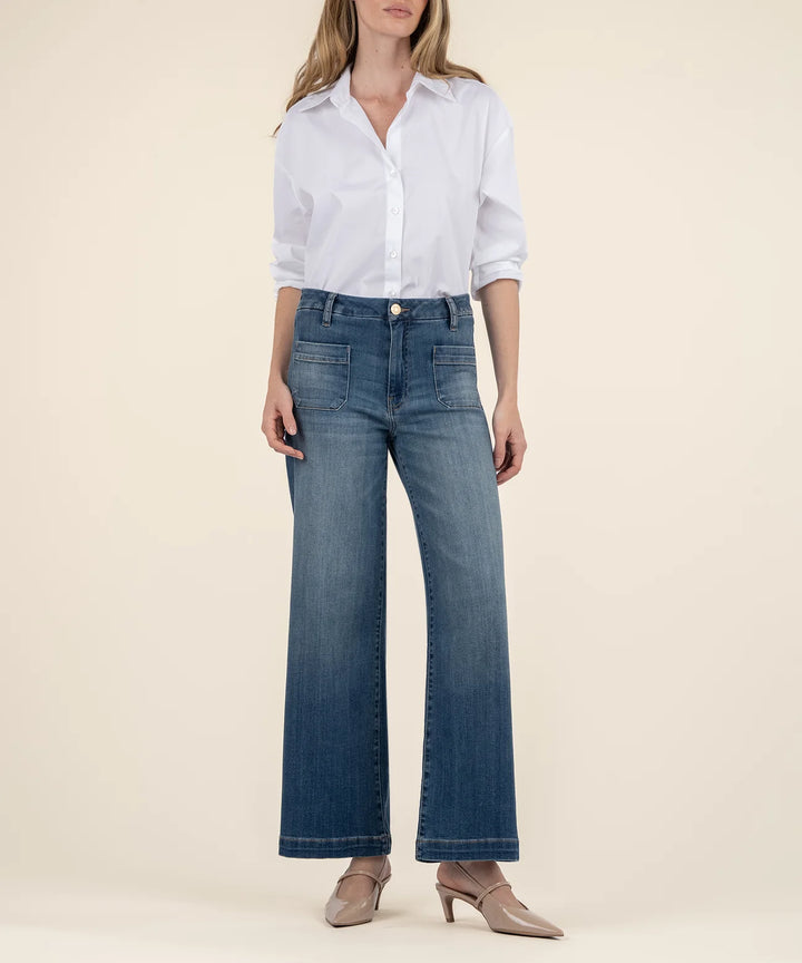 Meg High Rise Wide Leg - Effectiveness W/Dk Base Wash