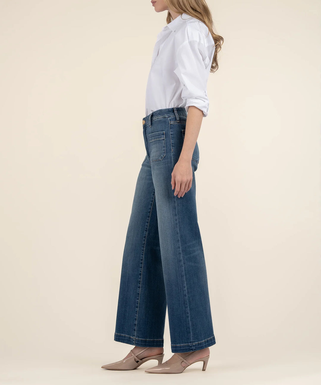 Meg High Rise Wide Leg - Effectiveness W/Dk Base Wash