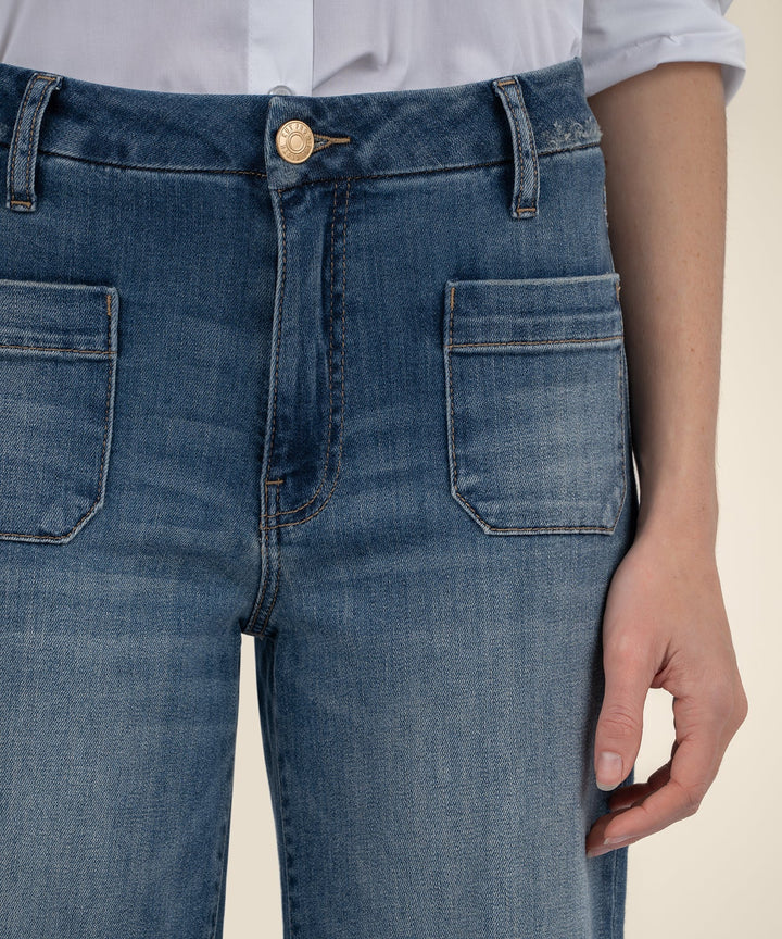 Meg High Rise Wide Leg - Effectiveness W/Dk Base Wash