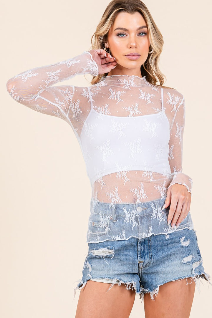 RESTOCKED! Long Sleeve Floral Lace Top - 8 Amazing Colors
