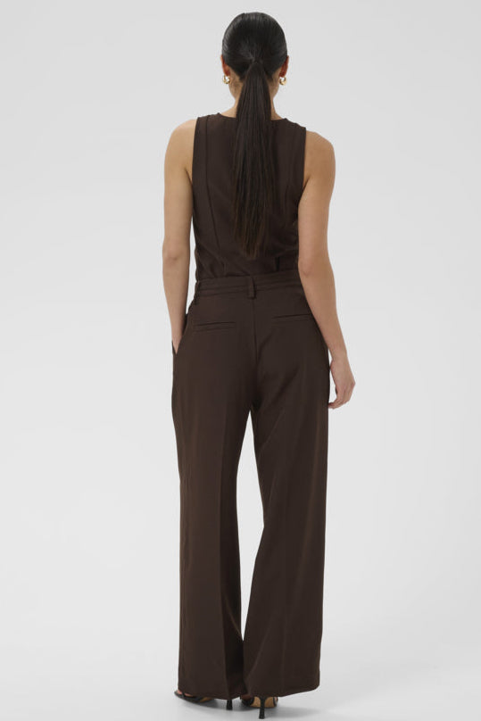 Alima High Waist Pants - Coffee Bean