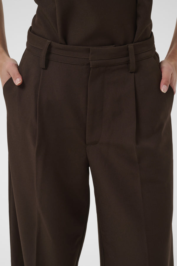 Alima High Waist Pants - Coffee Bean